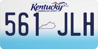 KY license plate 561JLH