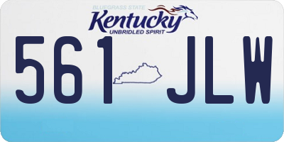 KY license plate 561JLW