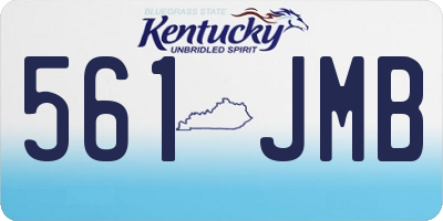 KY license plate 561JMB