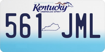 KY license plate 561JML