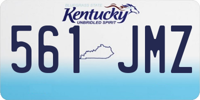 KY license plate 561JMZ