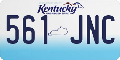 KY license plate 561JNC