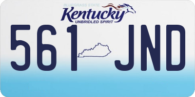 KY license plate 561JND