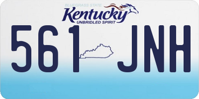 KY license plate 561JNH