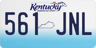 KY license plate 561JNL