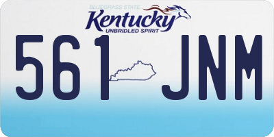 KY license plate 561JNM