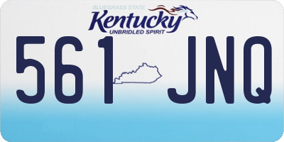 KY license plate 561JNQ