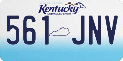 KY license plate 561JNV
