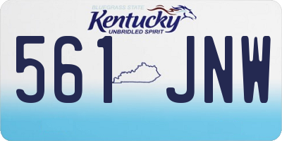 KY license plate 561JNW