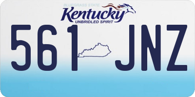 KY license plate 561JNZ