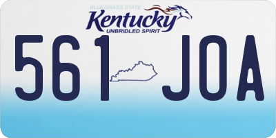 KY license plate 561JOA