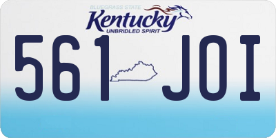 KY license plate 561JOI