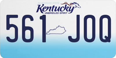 KY license plate 561JOQ