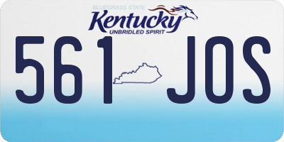 KY license plate 561JOS