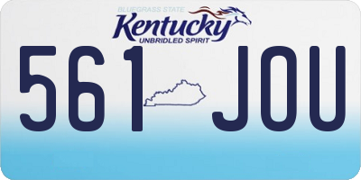 KY license plate 561JOU