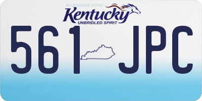 KY license plate 561JPC
