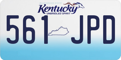 KY license plate 561JPD