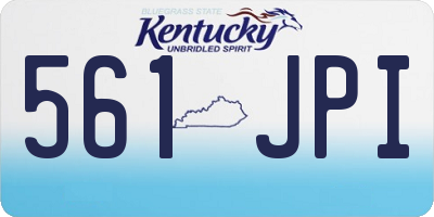 KY license plate 561JPI