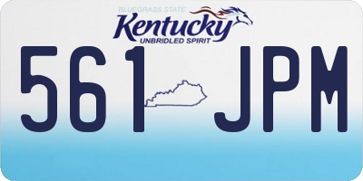 KY license plate 561JPM