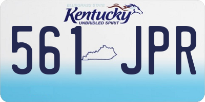 KY license plate 561JPR