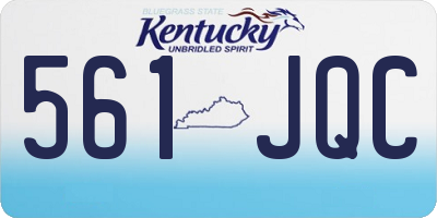 KY license plate 561JQC