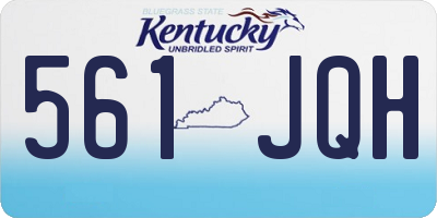 KY license plate 561JQH