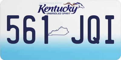KY license plate 561JQI