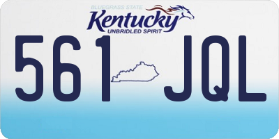 KY license plate 561JQL