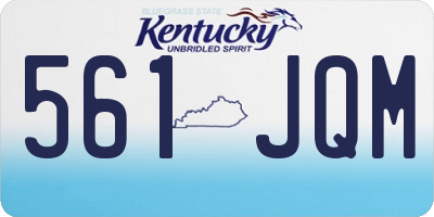KY license plate 561JQM