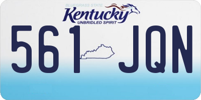 KY license plate 561JQN