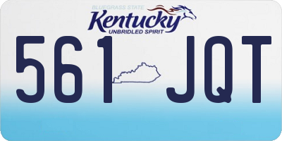 KY license plate 561JQT