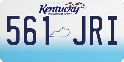 KY license plate 561JRI