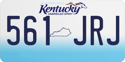 KY license plate 561JRJ