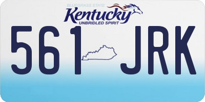 KY license plate 561JRK