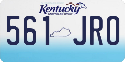 KY license plate 561JRO