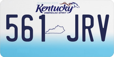 KY license plate 561JRV
