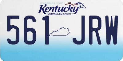 KY license plate 561JRW