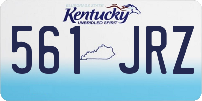 KY license plate 561JRZ
