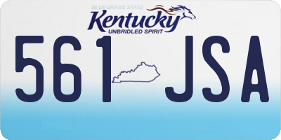 KY license plate 561JSA