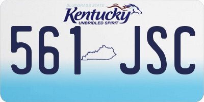 KY license plate 561JSC