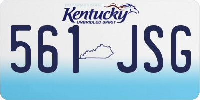 KY license plate 561JSG