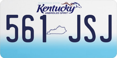 KY license plate 561JSJ