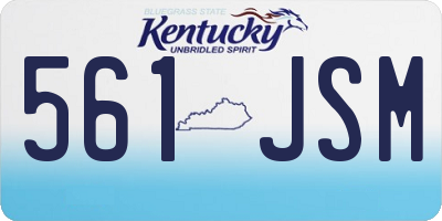 KY license plate 561JSM