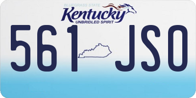 KY license plate 561JSO