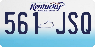 KY license plate 561JSQ