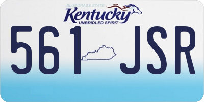KY license plate 561JSR