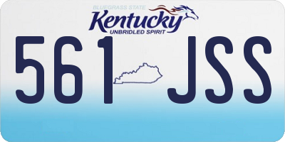 KY license plate 561JSS