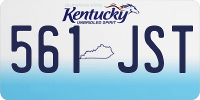 KY license plate 561JST