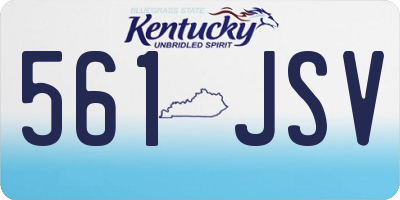 KY license plate 561JSV