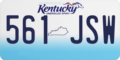 KY license plate 561JSW